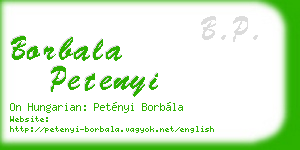 borbala petenyi business card