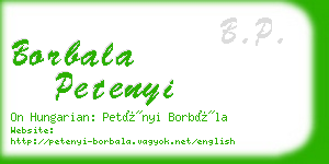 borbala petenyi business card